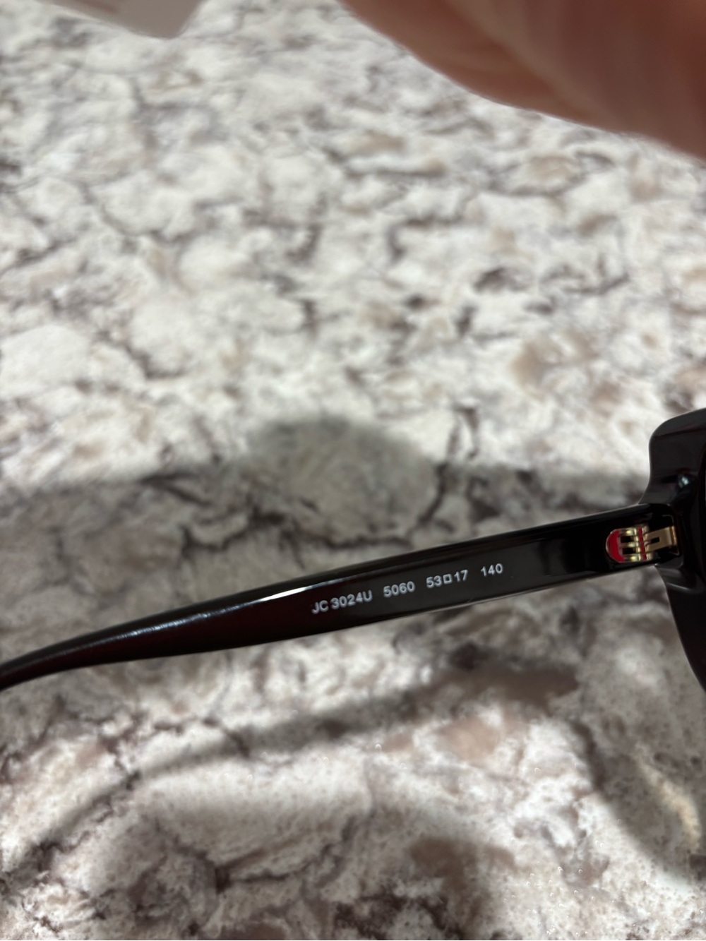 Jimmy Choo Black Round Logo Temple Sunglasses - Picture 3 of 5